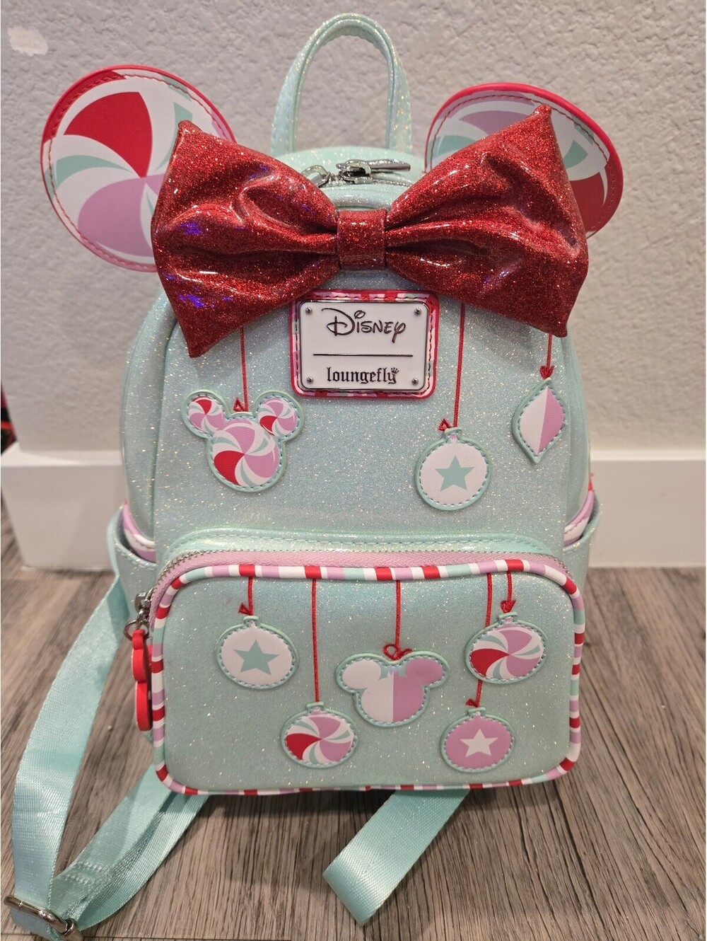 Loungefly Minnie Mouse Candy Cane Backpack